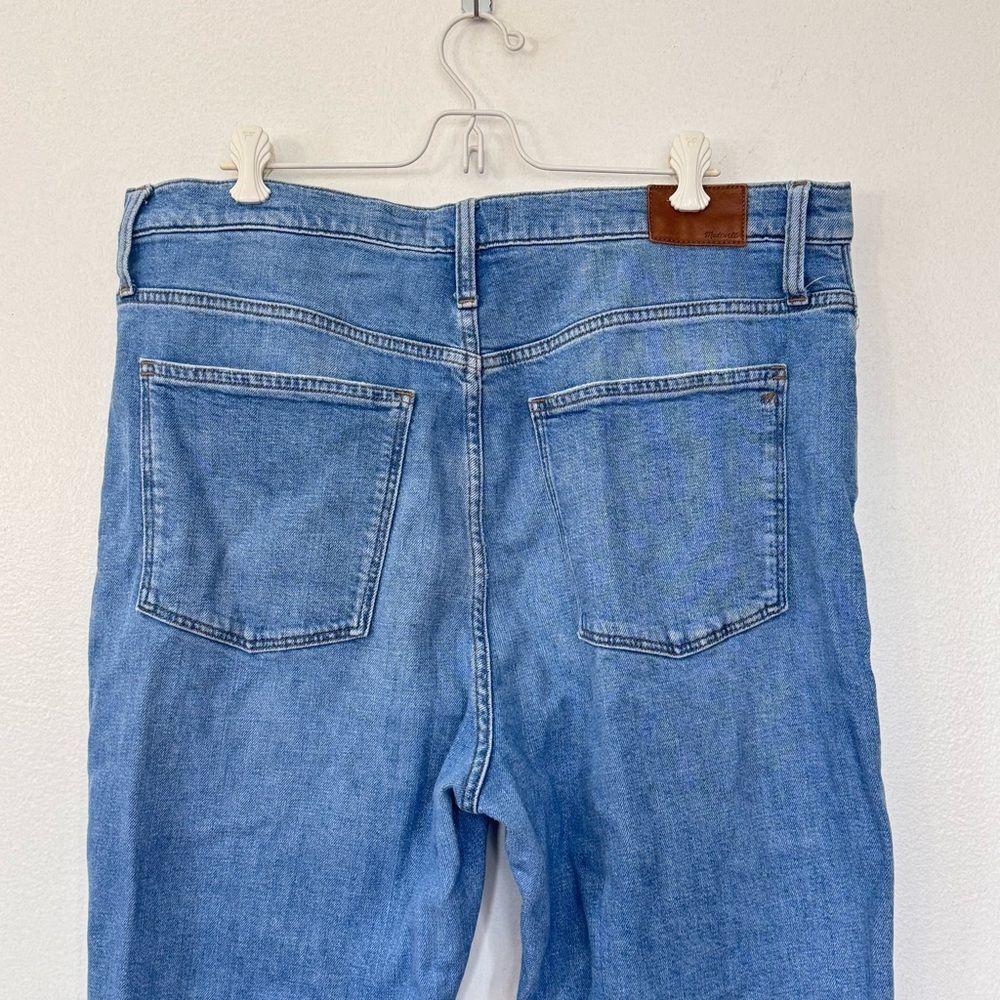 Madewell High Rise Slim Boyjean Blue Wash Distressed Jeans  Sz 32 - Picture 10 of 13